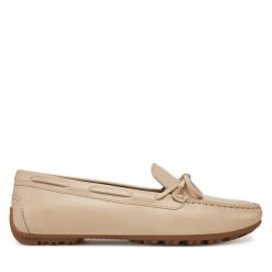 Mokasyny Geox. Brązowe mokasyny Geox, bez wzorów. Za 459.99 zł.
