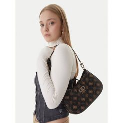 Torebka Guess. Brązowe torebki klasyczne Guess, z aplikacjami, bez dodatków. Za 584.99 zł.