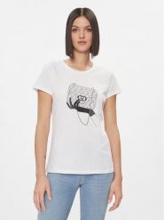 Liu Jo T-Shirt WA4034 JS923 Biały Regular Fit. Białe t-shirty Liu Jo, l, bez wzorów, z bawełny, bez kołnierzyka, bez ramiączek. Za 199.99 zł.