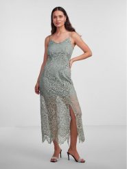 YAS Sukienka koktajlowa 26029750 Zielony Standard Fit. Zielone sukienki YAS, s, bez wzorów, wizytowe, bez kołnierzyka, bez ramiączek. Za 319.99 zł.
