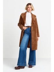Rich&Royal Płaszcz pluszowy w kolorze karmelowym rozmiar: 38. Brązowe płaszcze Rich&Royal, bez wzorów, bez kaptura. Za 487.45 zł.