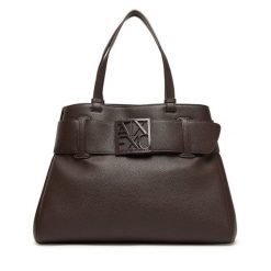 Torebka Armani Exchange. Brązowe torebki klasyczne Armani Exchange, bez wzorów, klasyczne, bez dodatków. Za 809.99 zł.