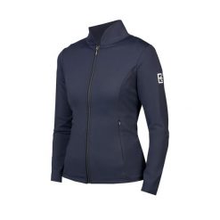 Kurtka do jazdy konnej z zamkiem dla kobiet EQPRO Hyacinth. Niebieskie kurtki Horka, bez wzorów, sportowe, bez kaptura. Za 357.50 zł.