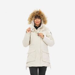 Second Life - Parka turystyczna damska zimowa Quechua NH900 Warm... - Stan Dobry. Brązowe płaszcze QUECHUA, na jesień, m, bez wzorów, z materiału, z kapturem. Za 186.99 zł.