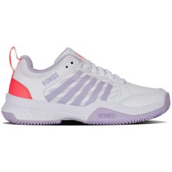 Buty do tenisa damskie K-Swiss Court Express 2. Białe buty treningowe K-SWISS, bez wzorów, z materiału, bez zapięcia, tenisowe. Za 422.99 zł.