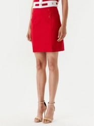 Morgan Spódnica mini 241-JEON Czerwony Regular Fit. Czerwone spódnice Morgan, bez wzorów, z syntetyku, mini. Za 219.99 zł.