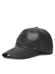 Patrizia Pepe Czapka z daszkiem 2F0096/E005-K103 Czarny. Czarne czapki z daszkiem Patrizia Pepe, bez wzorów, ze skóry. Za 449.99 zł.