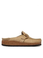 Birkenstock Klapki Buckley 1030443 Beżowy. Brązowe klapki Birkenstock, bez wzorów, ze skóry, bez obcasa, bez zapięcia. Za 679.99 zł.