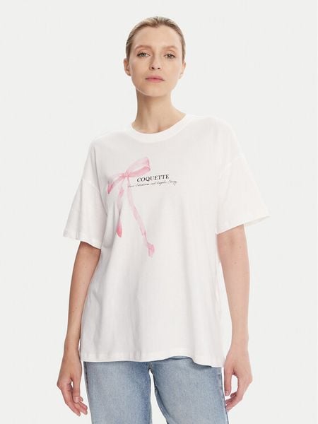 ONLY T-Shirt Vivvi 15346761 Biały Regular Fit. Białe t-shirty ONLY, l, bez wzorów, z bawełny, bez kołnierzyka, bez ramiączek. Za 59.99 zł.