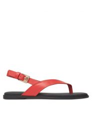 Tommy Hilfiger Sandały Color Block Thong Flat Sandal FW0FW08883 Pomarańczowy. Brązowe sandały Tommy Hilfiger, bez wzorów, ze skóry, bez obcasa, na płaskiej podeszwie, bez zapięcia. Za 299.99 zł.
