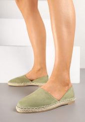 Zielone Espadryle z Plecionką i Wyciętą Cholewką Prommea. Zielone espadryle Born2be, bez wzorów, z jeansu, bez obcasa, na obcasie. W wyprzedaży za 67.99 zł.