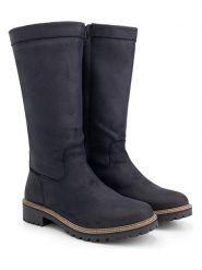 TRAVELIN' Skórzane kozaki "Varde" w kolorze granatowym rozmiar: 41. Niebieskie kozaki Travelin', na zimę, bez wzorów, z wełny, bez obcasa, bez zapięcia. Za 677.45 zł.