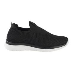 Wsuwane buty sportowe czarne. Czarne buty treningowe bez wzorów, bez zapięcia. Za 86.94 zł.