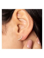 OR ÉCLAT Złote kolczyki-wkrętki z cyrkoniami rozmiar: onesize. Żółte kolczyki Or Éclat, z cyrkonią, złote. Za 344.54 zł.