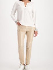 Monari Bluzka damska - Ciao Bella Kobiety Dżersej beżowy jednolity, 36. Brązowe bluzki Monari, bez wzorów, z dżerseju, bez kołnierzyka, bez ramiączek. Za 449.95 zł.