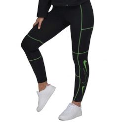 Legginsy Sportowe Damskie Nike. Czarne legginsy sportowe Nike, bez wzorów, na fitness i siłownię. Za 142.60 zł.