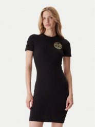 Versace Jeans Couture Sukienka codzienna 79HAOT00 CJ03T Czarny Slim Fit. Czarne sukienki Versace Jeans Couture, na co dzień, s, bez wzorów, z bawełny, bez kołnierzyka, bez ramiączek, proste. Za 399.99 zł.