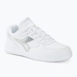 Buty damskie Diadora Raptor Low Moon. Białe buty treningowe Diadora, na lato, bez wzorów, z gumy, bez zapięcia. Za 299.99 zł.
