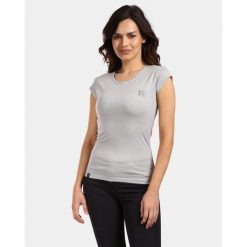 T-shirt da donna in cotone Kilpi LOS-W. Szare t-shirty Kilpi, l, bez wzorów, sportowe, bez kołnierzyka, bez ramiączek. Za 91.56 zł.