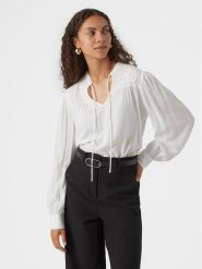 Vero Moda Bluzka Bumpy 10300602 Biały Regular Fit. Białe bluzki Vero Moda, l, bez wzorów, z wiskozy, bez kołnierzyka, bez ramiączek. Za 109.99 zł.