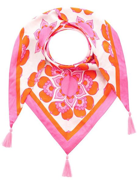 Zwillingsherz Chusta trójkątna "Ornaments" ze wzorem - 200 x 95 cm rozmiar: onesize. Chusty Zwillingsherz, z aplikacjami, z materiału. Za 174.43 zł.