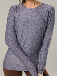 Koszulka sportowa z długim rękawem - szary. Szare t-shirty sportowe Sinsay, l, bez wzorów, bez ramiączek. Za 32.99 zł.