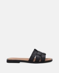 SKÓRZANE CZARNE KLAPKI DAMSKIE 755 LEA BLACK. Czarne klapki Venezia, bez wzorów, ze skóry, bez obcasa, bez zapięcia. Za 199.00 zł.