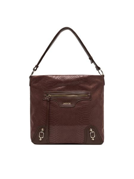 Lasocki Torebka C-LSK-X-007-08 Brązowy. Brązowe torebki klasyczne Lasocki, bez wzorów, z materiału, bez dodatków. Za 199.99 zł.