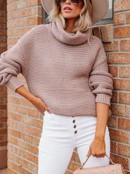 Milan Kiss Golf w kolorze jasnoróżowym rozmiar: S. Różowe swetry Milan Kiss, s, bez wzorów, bez ramiączek. Za 165.99 zł.