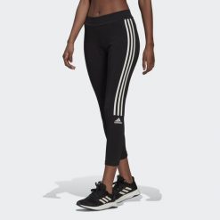 Legginsy damskie adidas Aeroready Designed to Move Cotton-Touch. Czarne legginsy adidas, bez wzorów, z bawełny. Za 180.95 zł.
