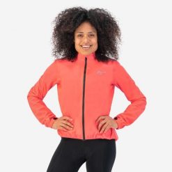 Damska kurtka wodoodporna Rogelli Core. Brązowe kurtki Rogelli, s, bez wzorów, sportowe, bez kaptura. W wyprzedaży za 125.00 zł.