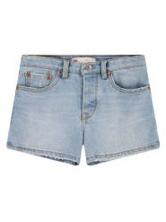 Levi's Kids Szorty dżinsowe w kolorze błękitnym rozmiar: 152. Niebieskie szorty Levi's Kids, z aplikacjami, ze skóry, klasyczne. Za 114.71 zł.