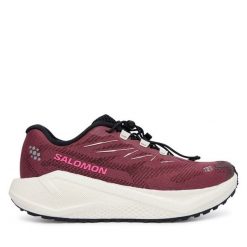 Buty do biegania Salomon. Czerwone buty do biegania Salomon, bez wzorów, bez zapięcia, do biegania. Za 599.99 zł.