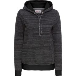 Bluza z kapturem, długi rękaw bonprix czarno-biały melanż. Bluzy marki INOVIK. Za 59.99 zł.