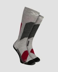 Skarpety damskie X-Socks Ski Discover Otc Light Grey G211. Szare skarpetki X-Socks, bez wzorów, z materiału. Za 139.99 zł.