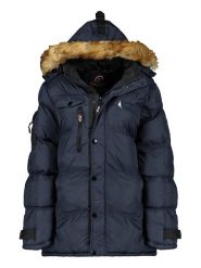 Canadian Peak Kurtka zimowa "Bukka" w kolorze granatowym rozmiar: S. Niebieskie kurtki Canadian Peak, na zimę, s, z aplikacjami, z puchu, bez kaptura. Za 264.77 zł.