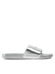 Champion Klapki S11562-EM007 Srebrny. Szare klapki Champion, bez wzorów, z tworzywa sztucznego, sportowe, bez obcasa, bez zapięcia. Za 99.99 zł.