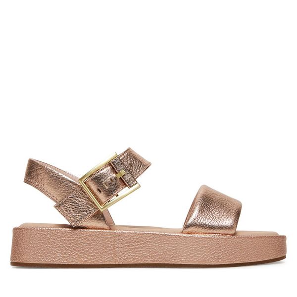 Sandały Clarks. Żółte sandały Clarks, bez wzorów, bez obcasa, na płaskiej podeszwie, bez zapięcia. Za 289.99 zł.