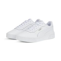 Tenisówki Puma Model Carina 2.0 Kolor Biały. Białe buty sportowe lifestyle Puma, bez wzorów, z gumy, sportowe, bez zapięcia. W wyprzedaży za 219.00 zł.
