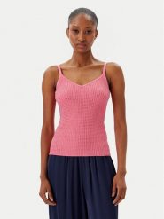 Fracomina Top FR25ST4006K410J9 Koralowy Slim Fit. Pomarańczowe topy Fracomina, xs, bez wzorów, z wiskozy, bez kołnierzyka, bez ramiączek. Za 249.99 zł.