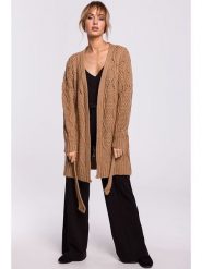 Made of emotion Kardigan w kolorze jasnobrązowym rozmiar: S/M. Brązowe swetry Made Of Emotion, m, bez wzorów, z tkaniny, bez ramiączek. Za 62.99 zł.