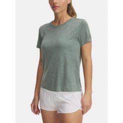 Koszulka Damska Sportowa Under Armour Launch Camo Shortsleeve. Zielone t-shirty sportowe Under Armour, bez wzorów, bez ramiączek, do biegania. Za 149.99 zł.