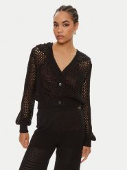 TWINSET Kardigan 241TT3122 Czarny Regular Fit. Czarne swetry Twinset, xl, bez wzorów, z bawełny, bez ramiączek. Za 859.99 zł.