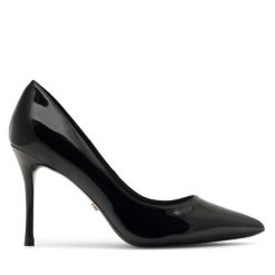 Szpilki Gino Rossi. Czarne szpilki Gino Rossi, bez wzorów, bez obcasa, na szpilce, bez zapięcia. Za 299.99 zł.