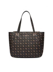 Guess Torebka Calebra Travel TWLP95 36024 Brązowy. Brązowe shopper bag Guess, z aplikacjami, ze skóry, bez dodatków. Za 579.99 zł.
