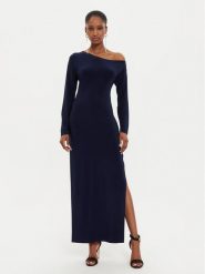 NORMA KAMALI Sukienka koktajlowa KK2243PLE35951 Granatowy Slim Fit. Niebieskie sukienki Norma Kamali, xxs, bez wzorów, z syntetyku, wizytowe, bez kołnierzyka, bez ramiączek. Za 719.99 zł.