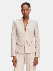 Rinascimento Marynarka CFC0130160003 Beżowy Slim Fit. Brązowe marynarki i żakiety Rinascimento, s, bez wzorów, z syntetyku, bez ramiączek. Za 944.99 zł.