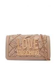 LOVE MOSCHINO Torebka JC5603PP1PL1010A Beżowy. Brązowe kopertówki Love Moschino, bez wzorów, ze skóry, wizytowe, bez dodatków. Za 699.99 zł.