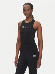 EA7 Emporio Armani Body 7W000338 AF12625 UC001 Czarny Slim Fit. Czarne body i gorsety EA7 Emporio Armani, bez wzorów, z syntetyku, bez ramiączek. Za 309.99 zł.