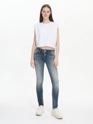 LTB Dżinsy "Molly" - Skinny fit - w kolorze niebieskim rozmiar: W25/L36. Niebieskie jeansy LTB, l, z aplikacjami, ze skóry, klasyczne, z podwyższonym stanem. Za 100.52 zł.